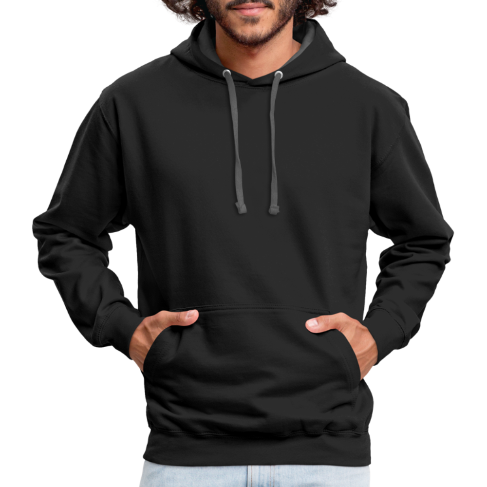 Contrast Hoodie - black/asphalt