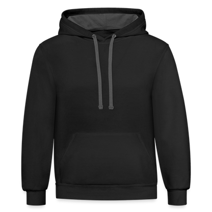 Contrast Hoodie - black/asphalt