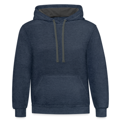 Contrast Hoodie - indigo heather/asphalt