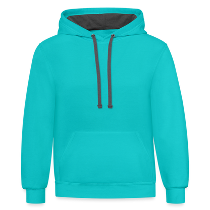 Contrast Hoodie - scuba blue/asphalt