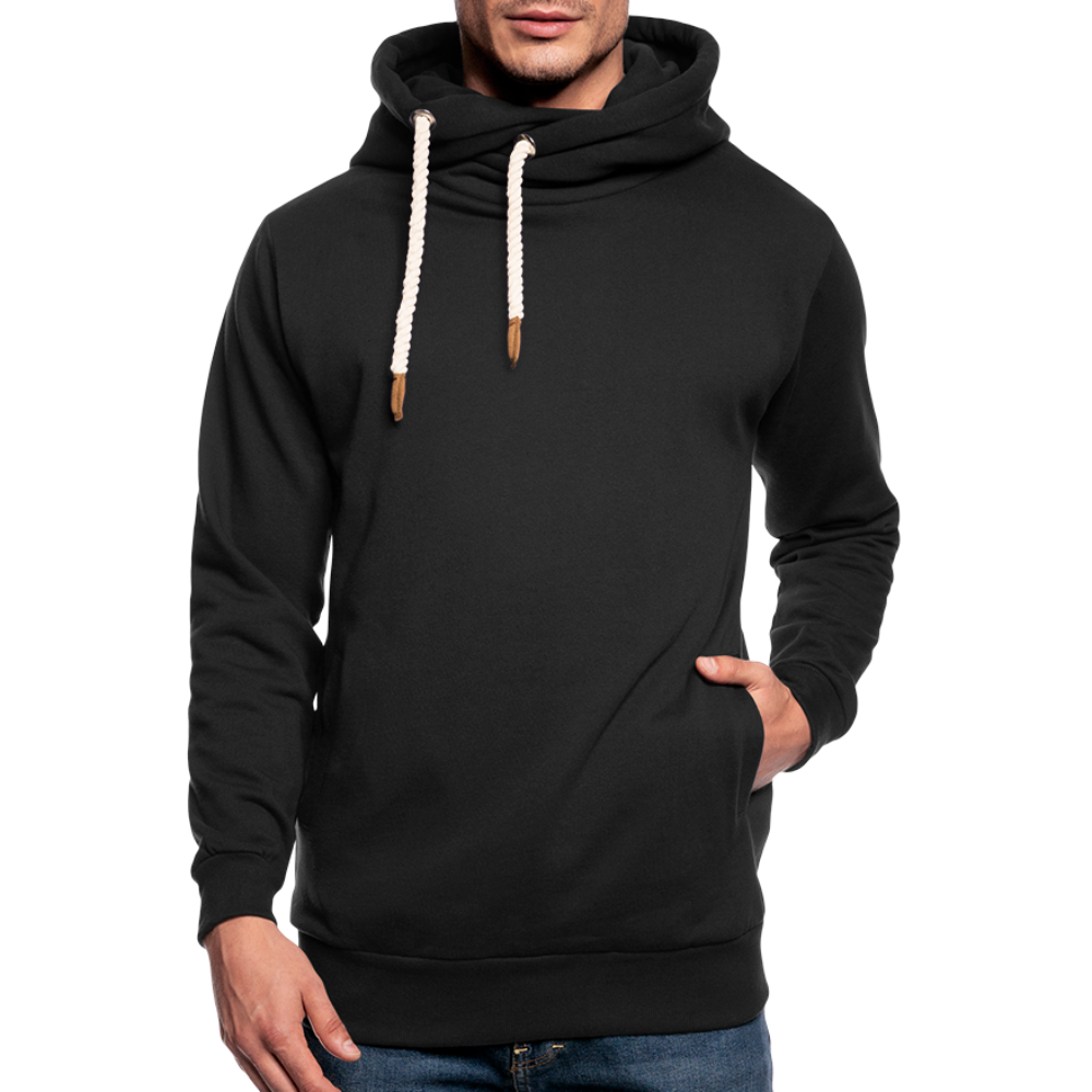 Shawl Collar Hoodie - black