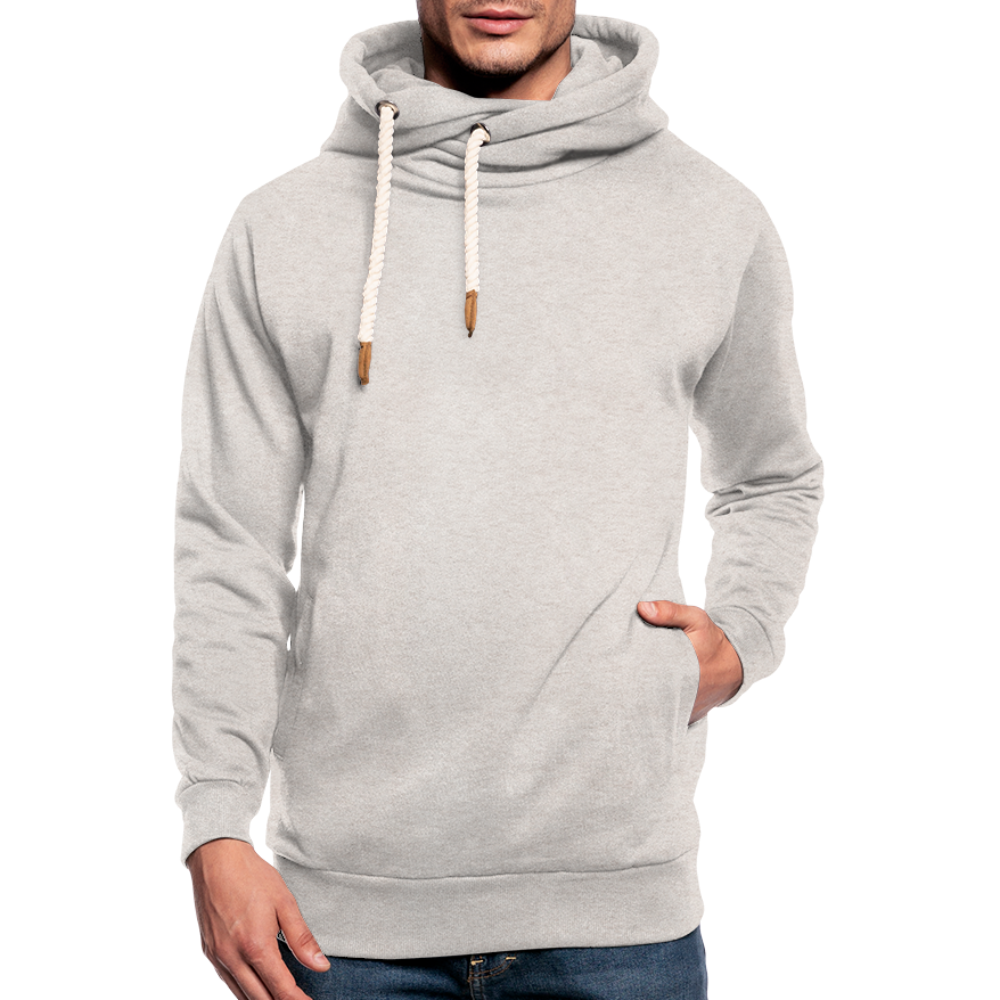 Shawl Collar Hoodie - heather oatmeal