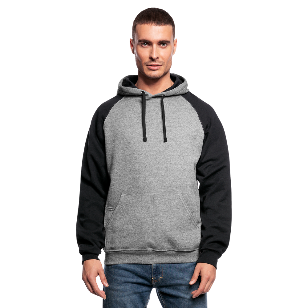 Colorblock Hoodie - heather gray/black