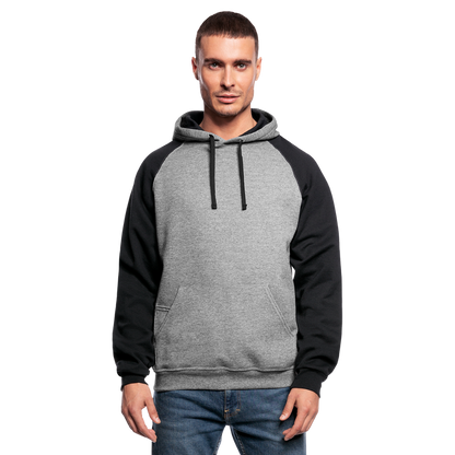 Colorblock Hoodie - heather gray/black