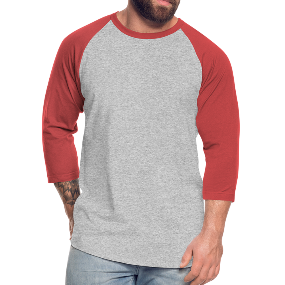 Baseball T-Shirt - heather gray/red