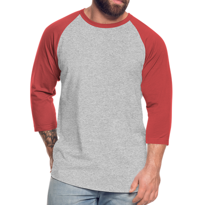 Baseball T-Shirt - heather gray/red