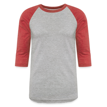 Baseball T-Shirt - heather gray/red