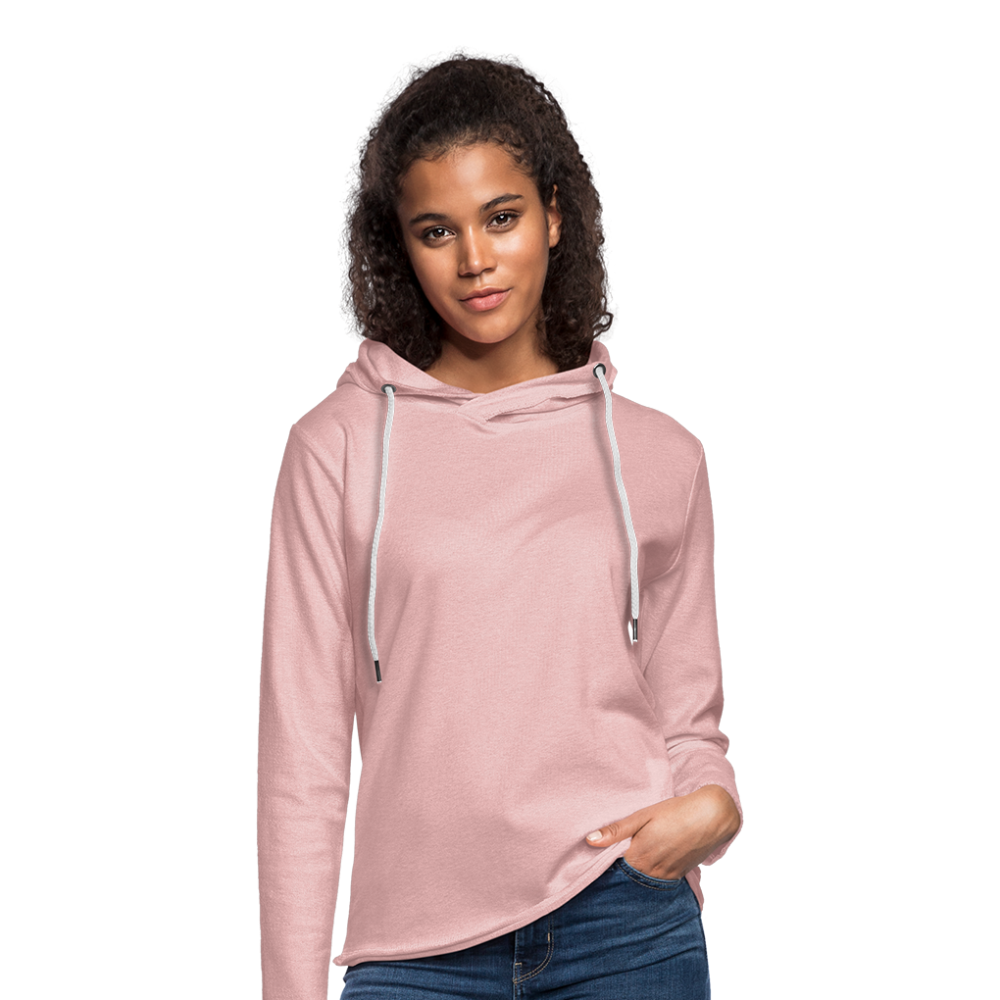 Unisex Lightweight Terry Hoodie - cream heather pink