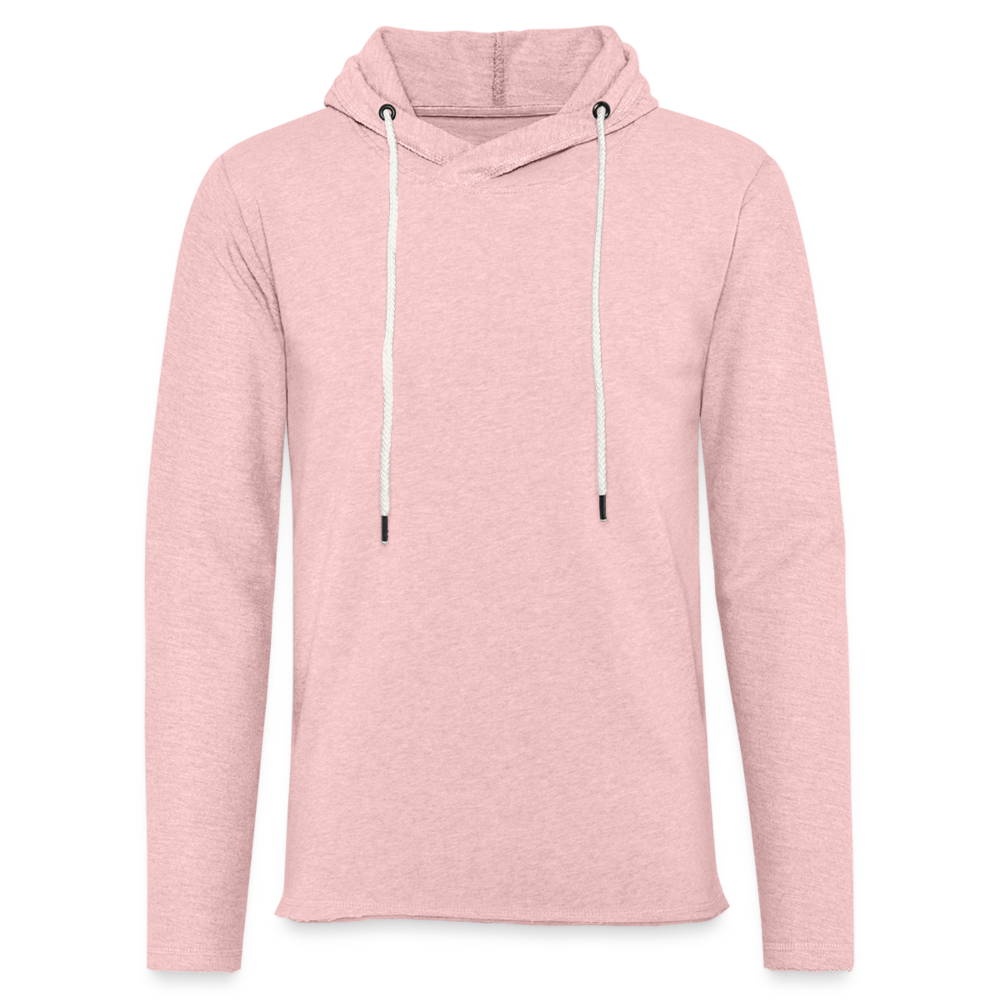 Unisex Lightweight Terry Hoodie - cream heather pink