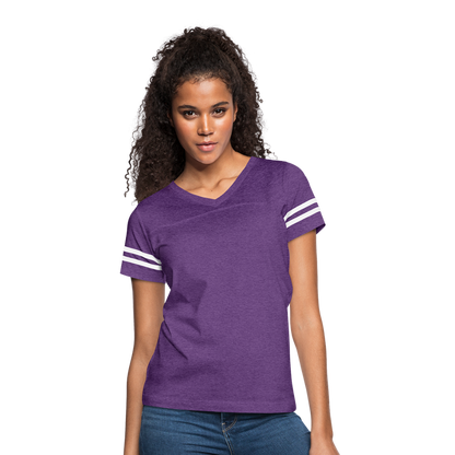 Women’s Vintage Sport T-Shirt - vintage purple/white