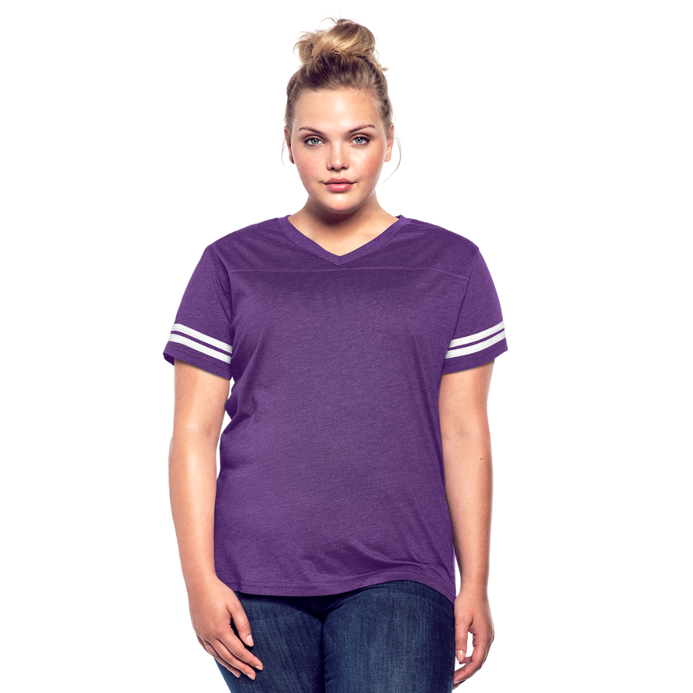 Women’s Vintage Sport T-Shirt - vintage purple/white