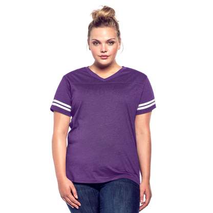 Women’s Vintage Sport T-Shirt - vintage purple/white