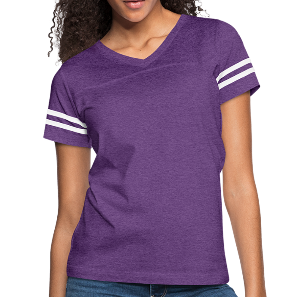 Women’s Vintage Sport T-Shirt - vintage purple/white