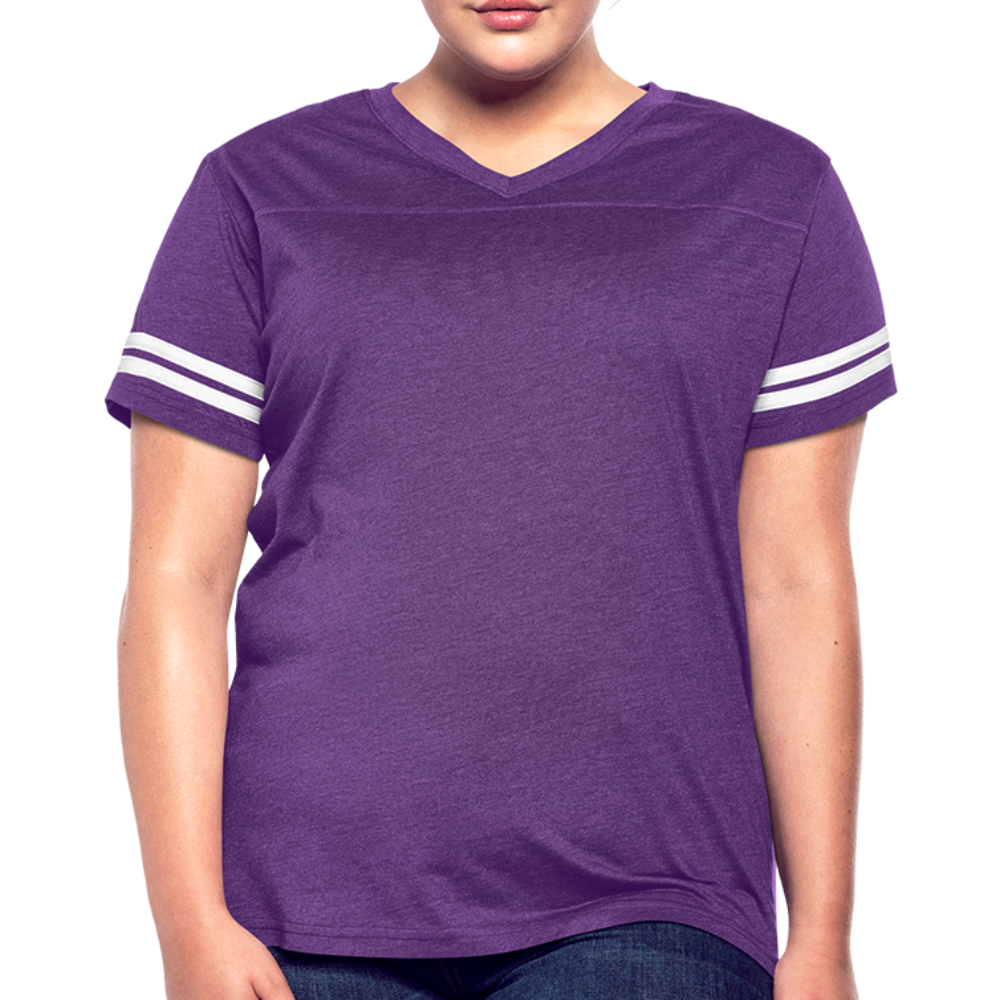 Women’s Vintage Sport T-Shirt - vintage purple/white