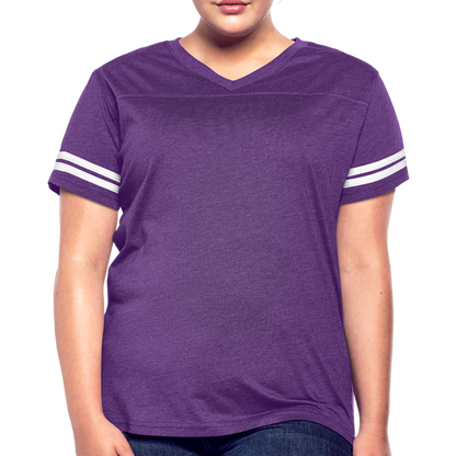 Women’s Vintage Sport T-Shirt - vintage purple/white