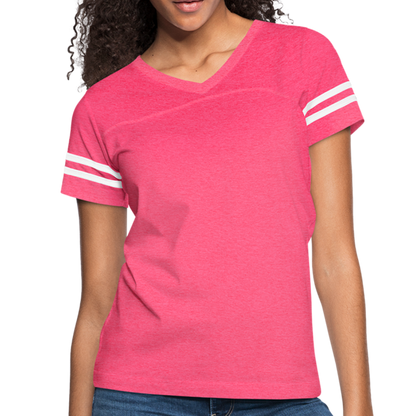 Women’s Vintage Sport T-Shirt - vintage pink/white