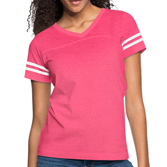 Women’s Vintage Sport T-Shirt - vintage pink/white