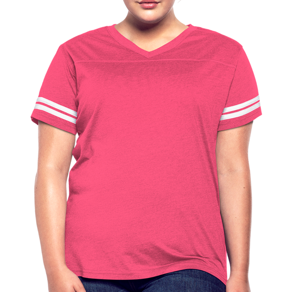 Women’s Vintage Sport T-Shirt - vintage pink/white