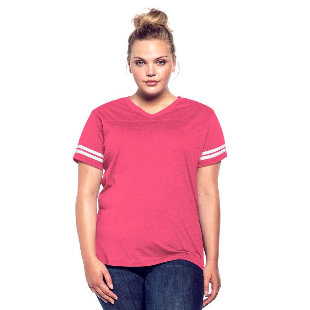 Women’s Vintage Sport T-Shirt - vintage pink/white