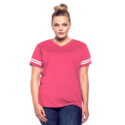 Women’s Vintage Sport T-Shirt - vintage pink/white