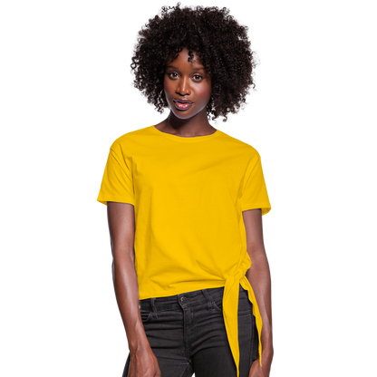 Women's Knotted T-Shirt - sun yellow