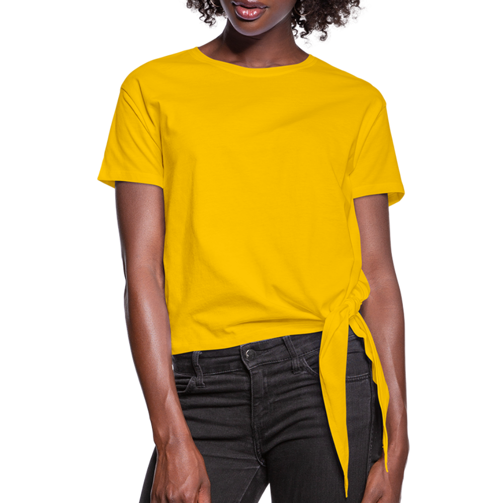 Women's Knotted T-Shirt - sun yellow