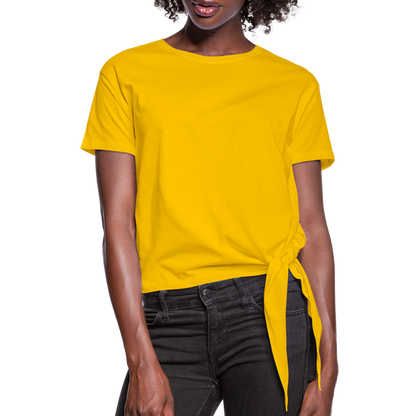 Women's Knotted T-Shirt - sun yellow