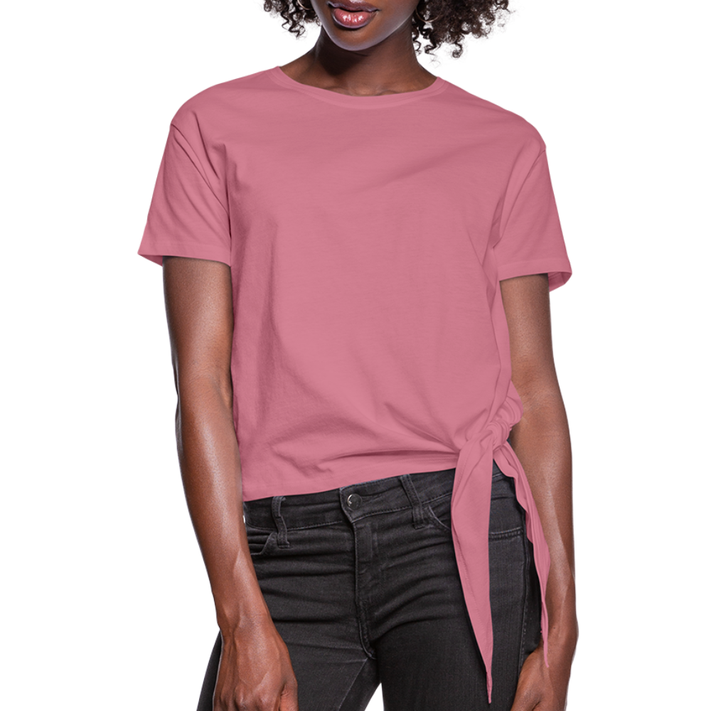 Women's Knotted T-Shirt - mauve