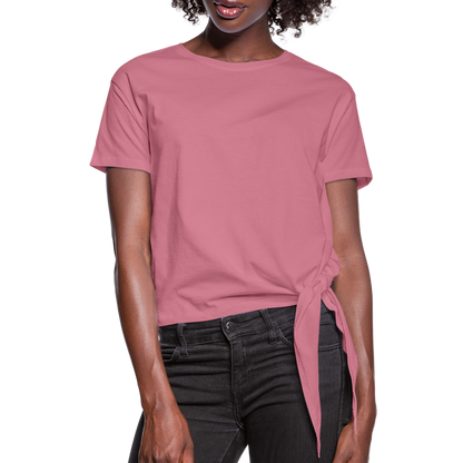 Women's Knotted T-Shirt - mauve