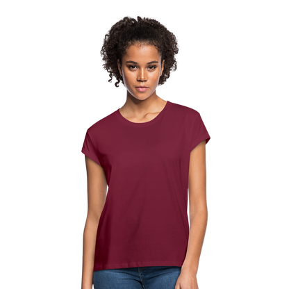 Women's Relaxed Fit T-Shirt - burgundy