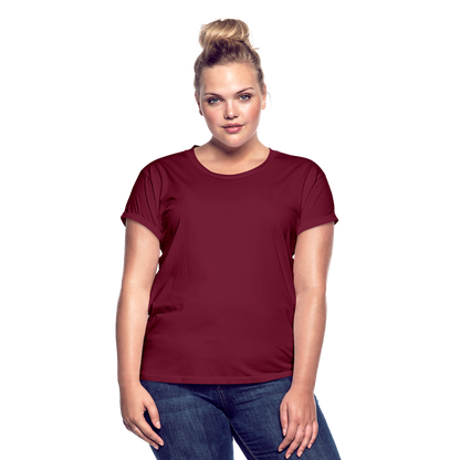 Women's Relaxed Fit T-Shirt - burgundy