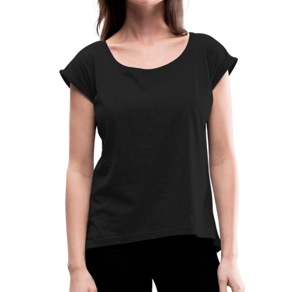 Women's Roll Cuff T-Shirt - black