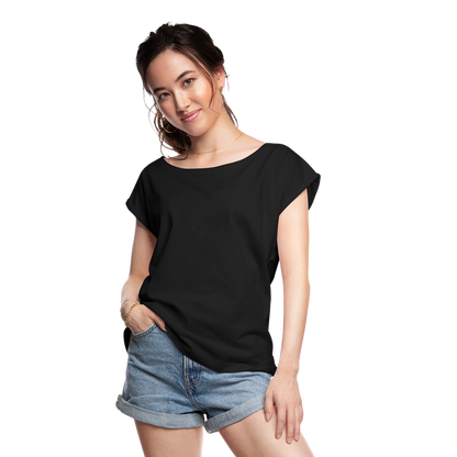 Women's Roll Cuff T-Shirt - black