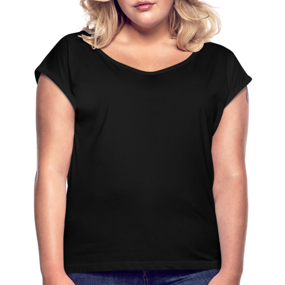 Women's Roll Cuff T-Shirt - black