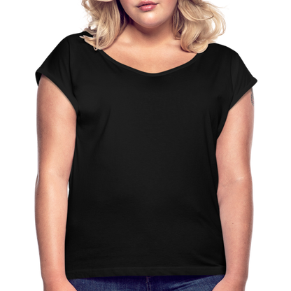 Women's Roll Cuff T-Shirt - black