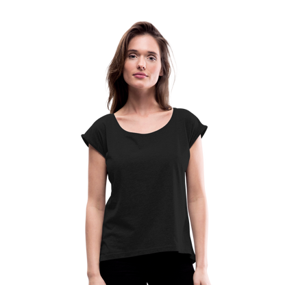 Women's Roll Cuff T-Shirt - black