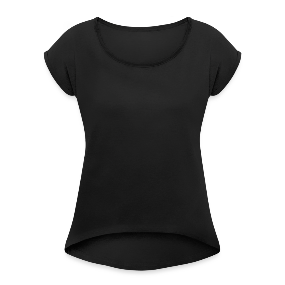 Women's Roll Cuff T-Shirt - black