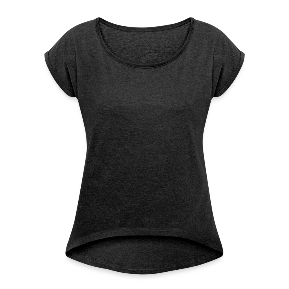 Women's Roll Cuff T-Shirt - heather black