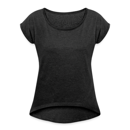 Women's Roll Cuff T-Shirt - heather black