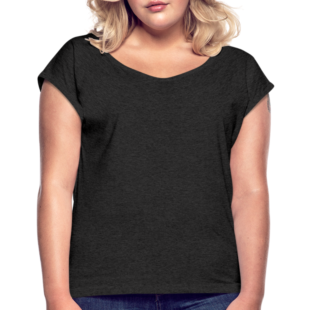 Women's Roll Cuff T-Shirt - heather black