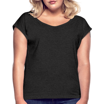 Women's Roll Cuff T-Shirt - heather black