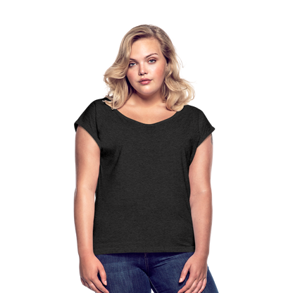 Women's Roll Cuff T-Shirt - heather black