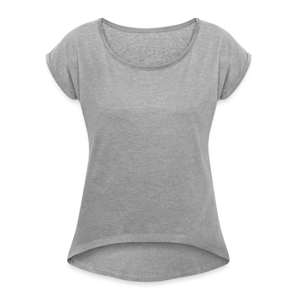 Women's Roll Cuff T-Shirt - heather gray