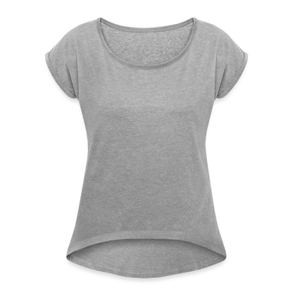 Women's Roll Cuff T-Shirt - heather gray