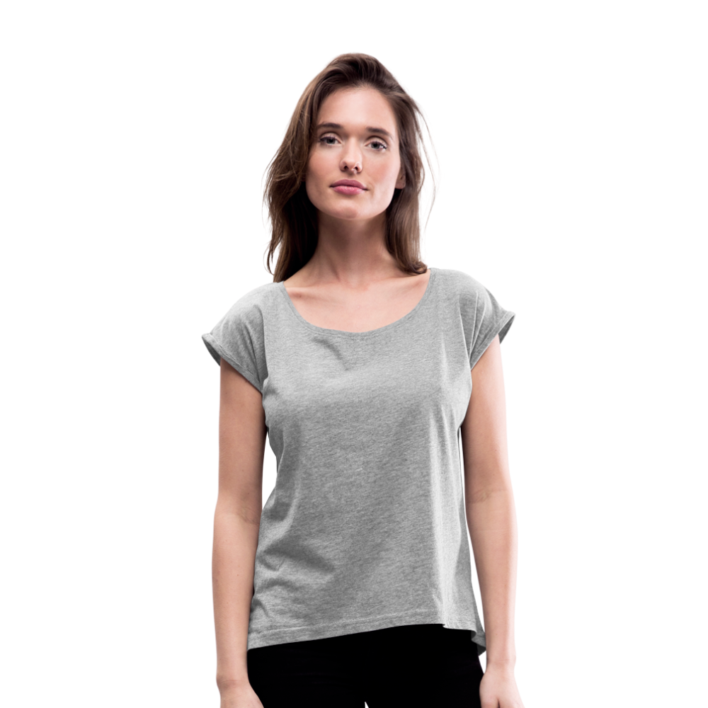 Women's Roll Cuff T-Shirt - heather gray