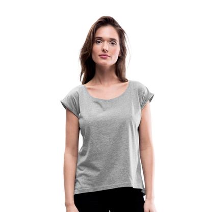 Women's Roll Cuff T-Shirt - heather gray