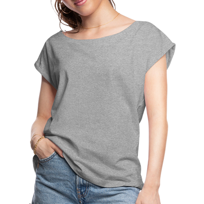 Women's Roll Cuff T-Shirt - heather gray