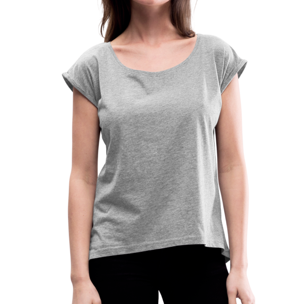 Women's Roll Cuff T-Shirt - heather gray