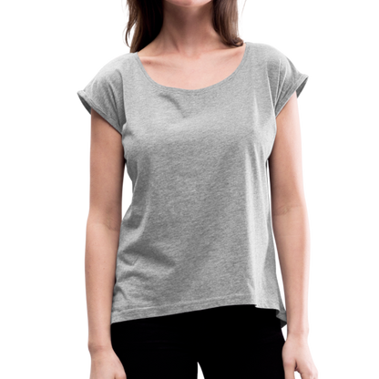 Women's Roll Cuff T-Shirt - heather gray