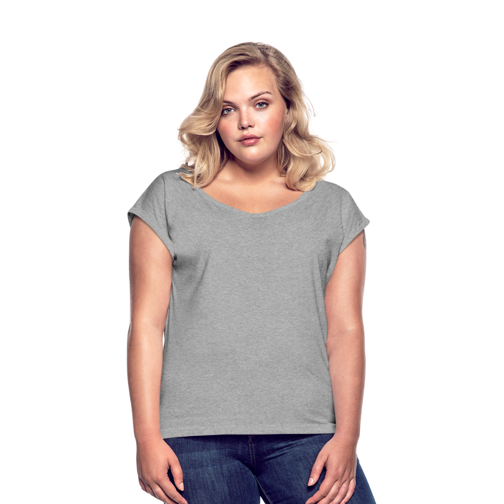 Women's Roll Cuff T-Shirt - heather gray